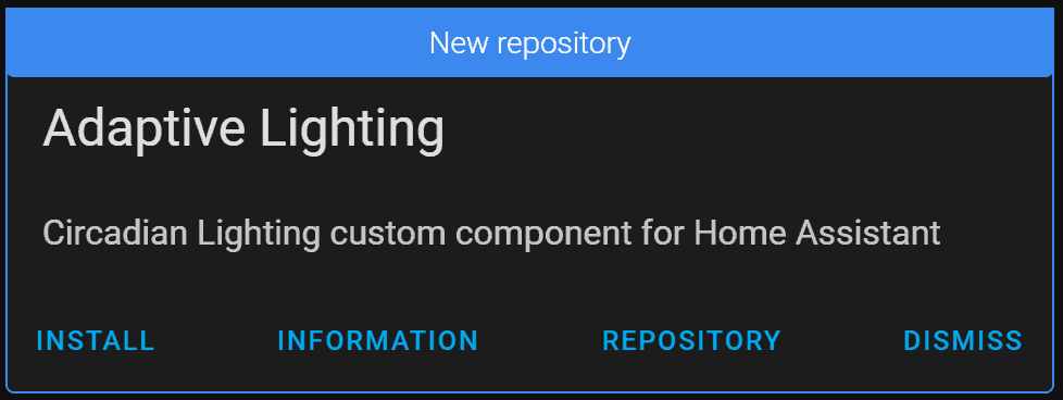 Home Assistant a Adaptive Lighting repozitář