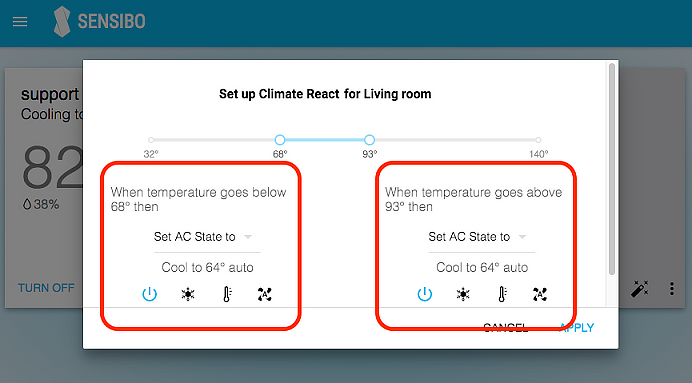 Sensibo Climate React